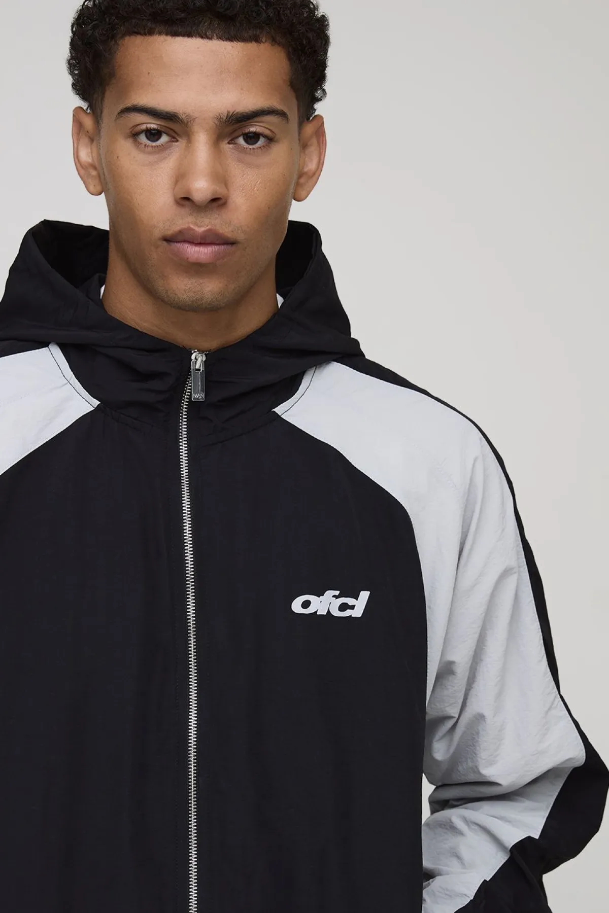 boohooMAN Veste à coque surdimensionnée à col raglan et fermeture éclair<Homme Manteaux Et Vestes
