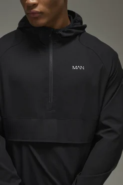 boohooMAN Veste coupe-vent 1/4 zip Homme Active<Femme Tout Afficher|Vestes