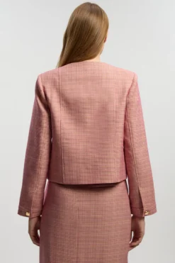 Veste Courte Ajustée À Carreaux Petite