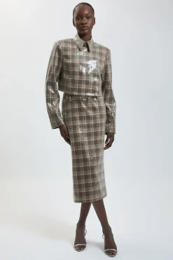 Veste Courte Ajustée À Sequins