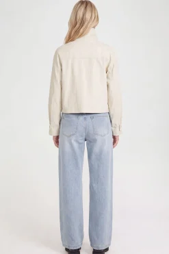 Veste Courte En Synthétiquecuir Col Montant Avec Détails Boutonnés