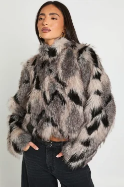 Veste Courte En Synthétique D'inspiration Vintage