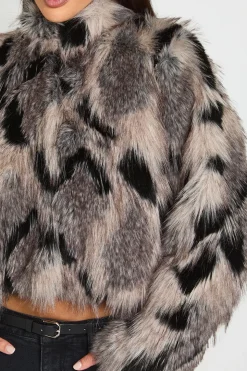 Veste Courte En Synthétique D'inspiration Vintage