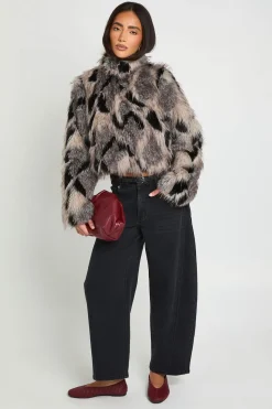 Veste Courte En Synthétique D'inspiration Vintage