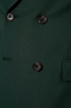 Veste Croisée Vert Foncé