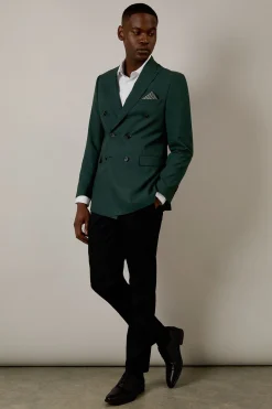 Veste Croisée Vert Foncé
