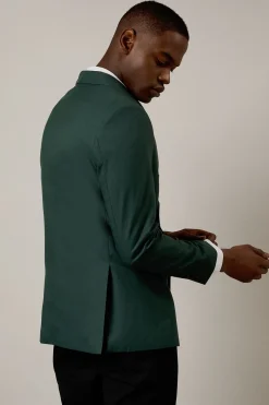 Veste Croisée Vert Foncé