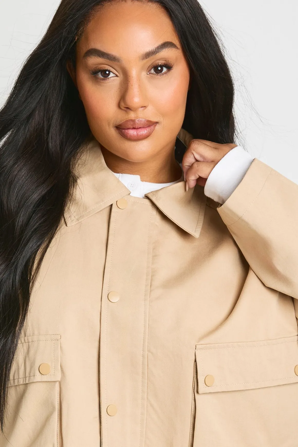 Veste cropped utilitaire Plus