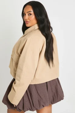 Veste cropped utilitaire Plus