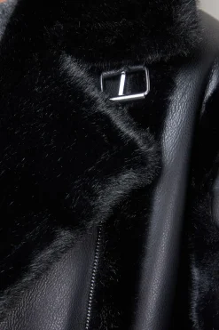 Oasis Veste d'Aviateur en synthétique avec Doublure Mouton<Femme Vestes & Manteaux