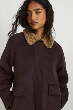 Veste d'aviateur en synthétique avec moufles