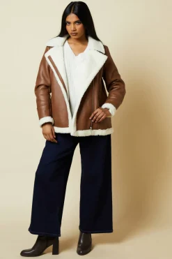 Veste d'Aviateur Longue en synthétique Petite Taille