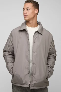 Veste de coach longue, matelassée et à col