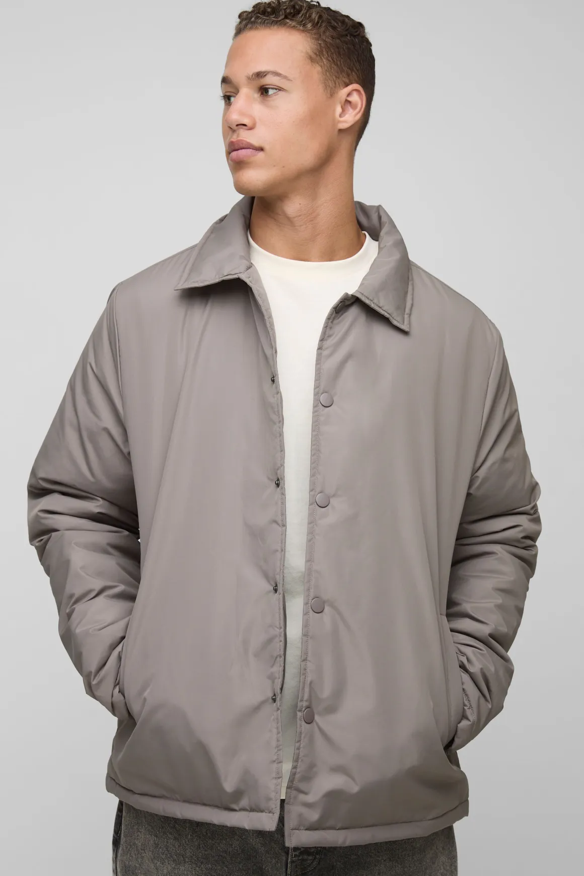 Veste de coach longue, matelassée et à col