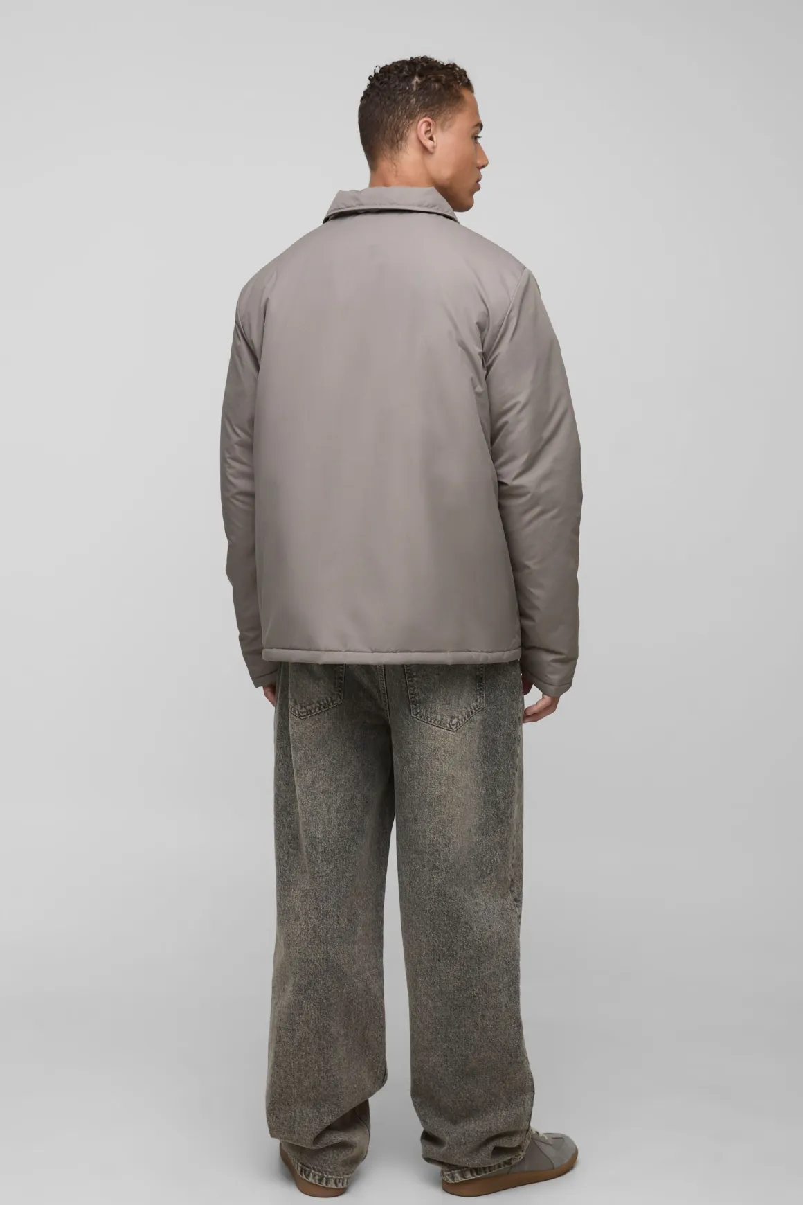 Veste de coach longue, matelassée et à col