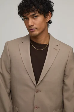 Veste De Costume Ajustée Courte À Coupe Boxy