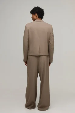 Veste De Costume Ajustée Courte À Coupe Boxy