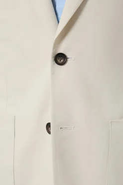 Veste De Costume Ajustée En Lin Naturel