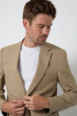 Burton Veste De Costume Ajustée En Lin Foncé<Homme Costumes Et Tenues Formelles