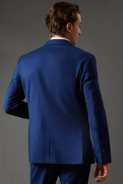 Veste de Costume Ajustée Essentielle Bleu Marine