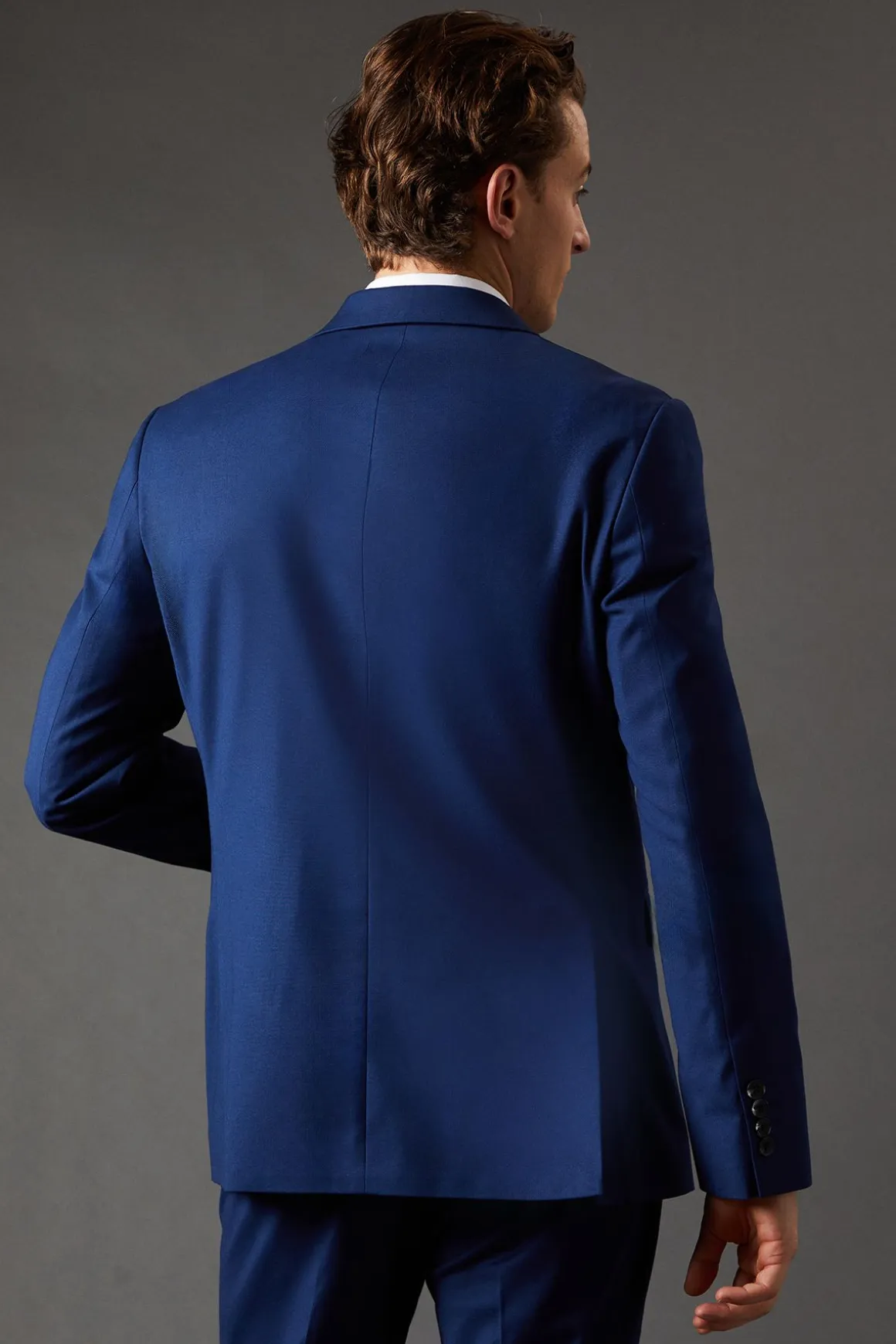 Veste de Costume Ajustée Essentielle Bleu Marine