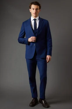 Veste de Costume Ajustée Essentielle Bleu Marine