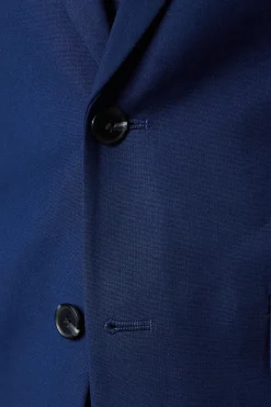 Veste de Costume Ajustée Essentielle Bleu Marine