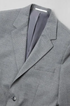 Veste De Costume Ajustée Gris Moyen À Motif Pied-de-poule