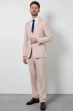 Veste de Costume Ajustée Rose Pâle