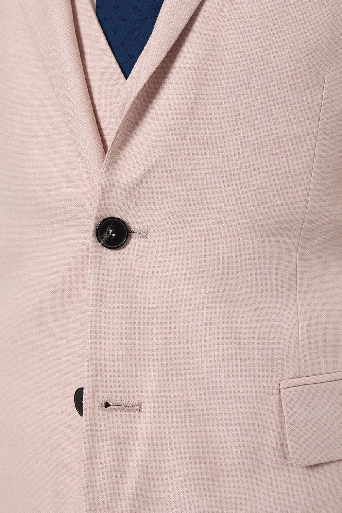 Veste de Costume Ajustée Rose Pâle