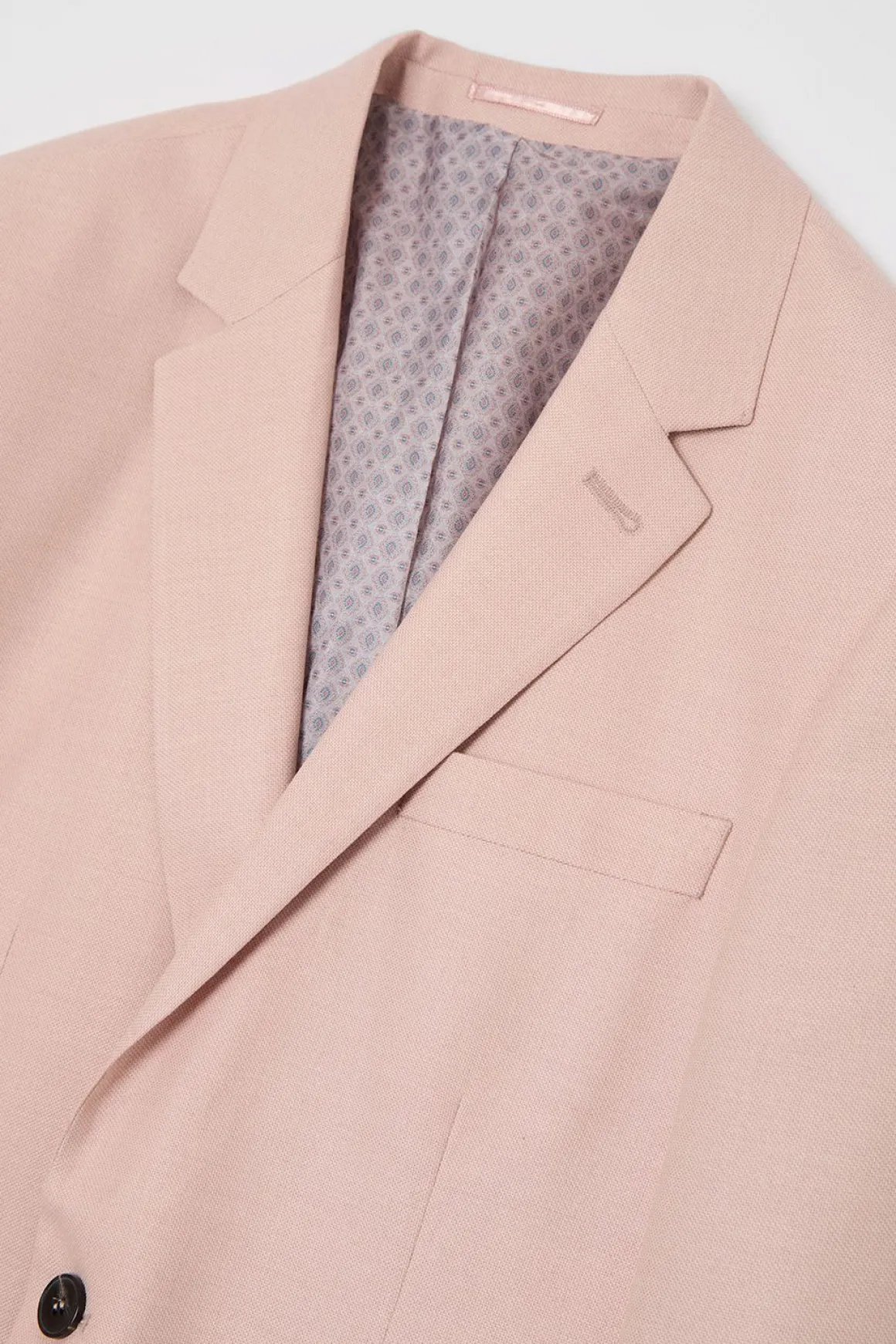 Veste de Costume Ajustée Rose Pâle