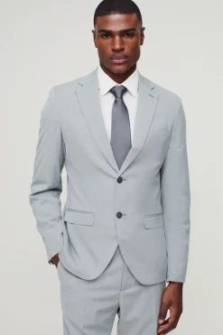 Veste de costume ajustée à simple boutonnage