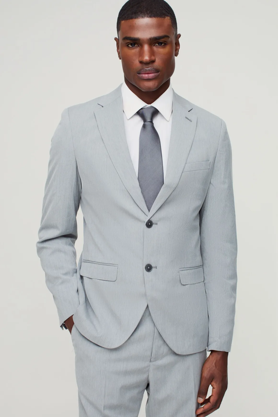 Veste de costume ajustée à simple boutonnage