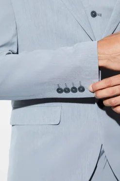 Veste de costume ajustée à simple boutonnage