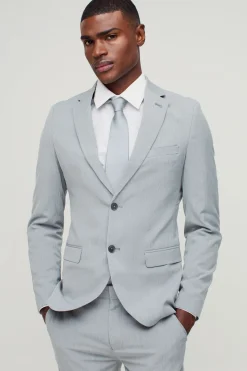 Veste de costume ajustée à simple boutonnage