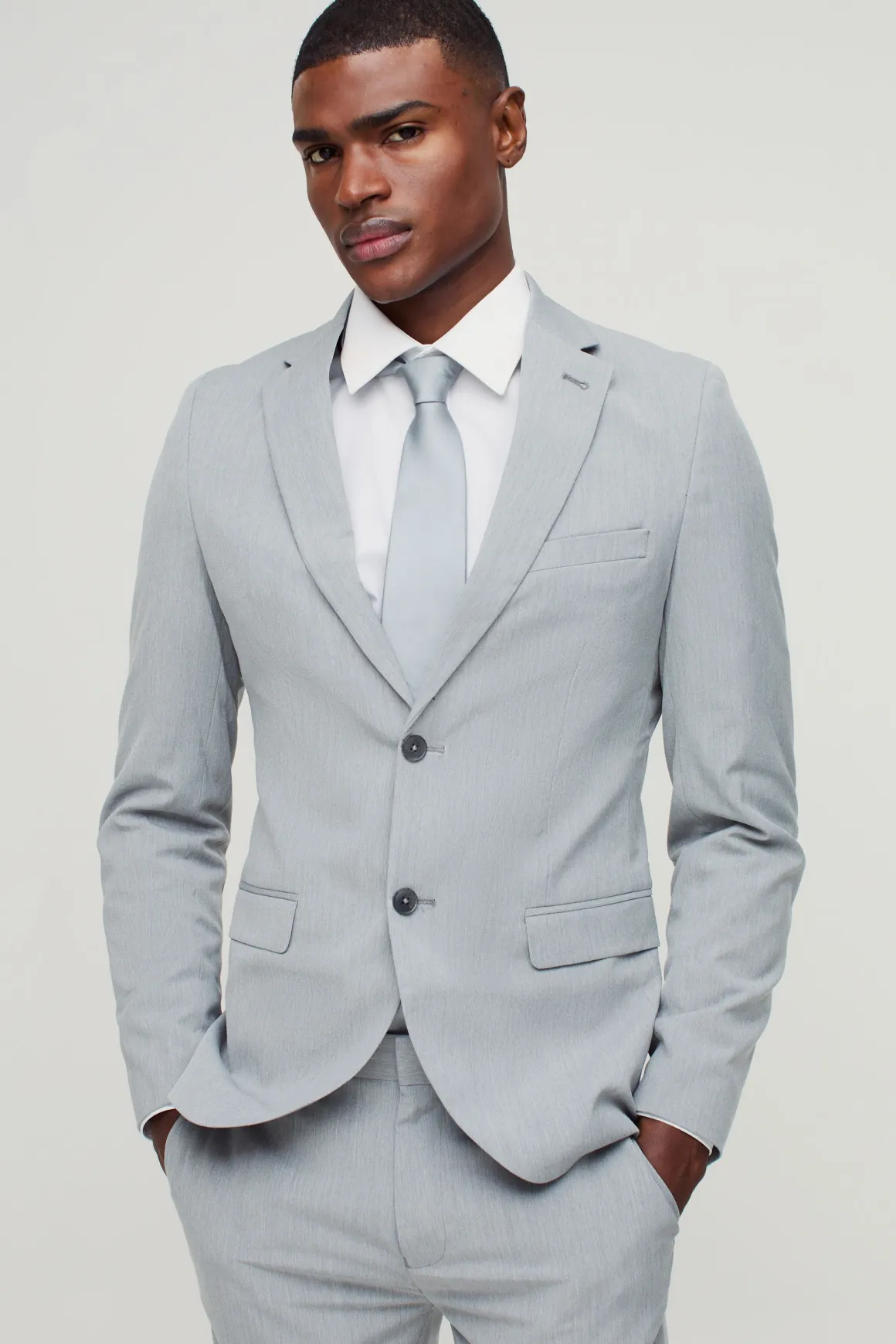 Veste de costume ajustée à simple boutonnage