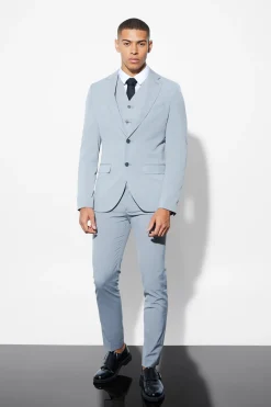 Veste de costume ajustée à simple boutonnage