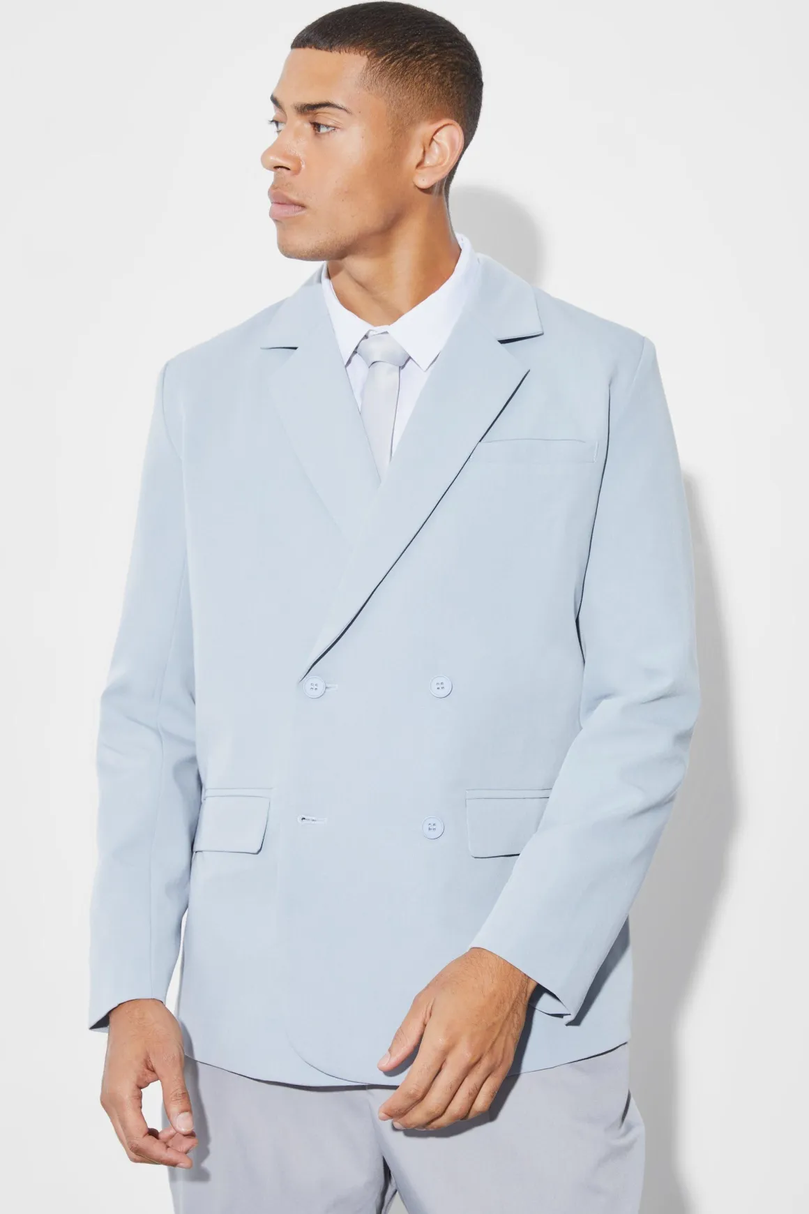 Veste de costume ample croisée