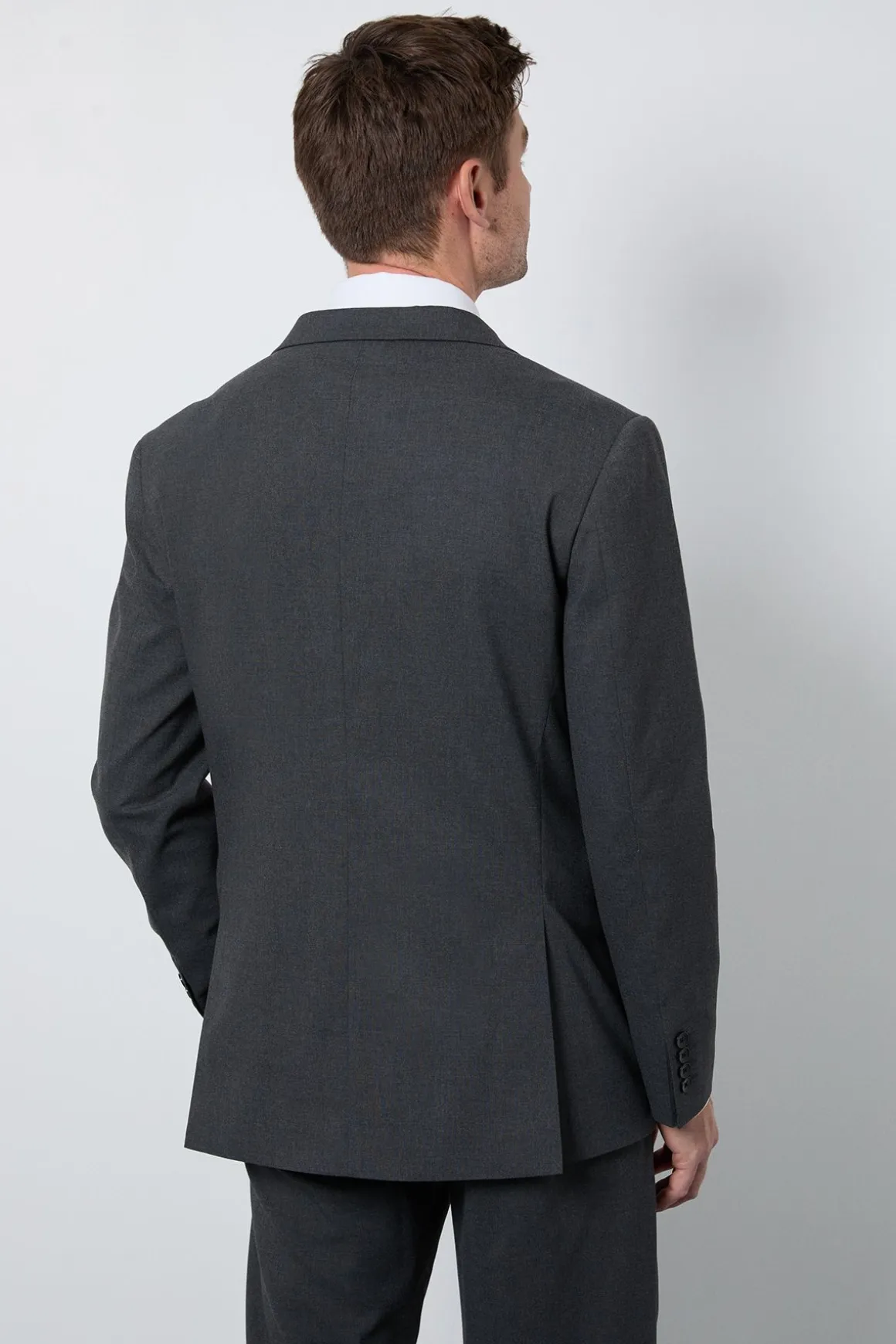 Veste De Costume Anthracite Coupe Ajustée
