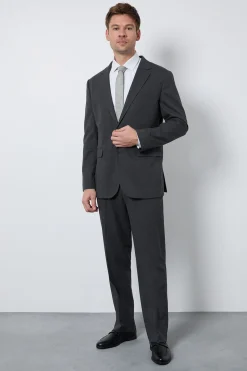 Veste De Costume Anthracite Coupe Ajustée