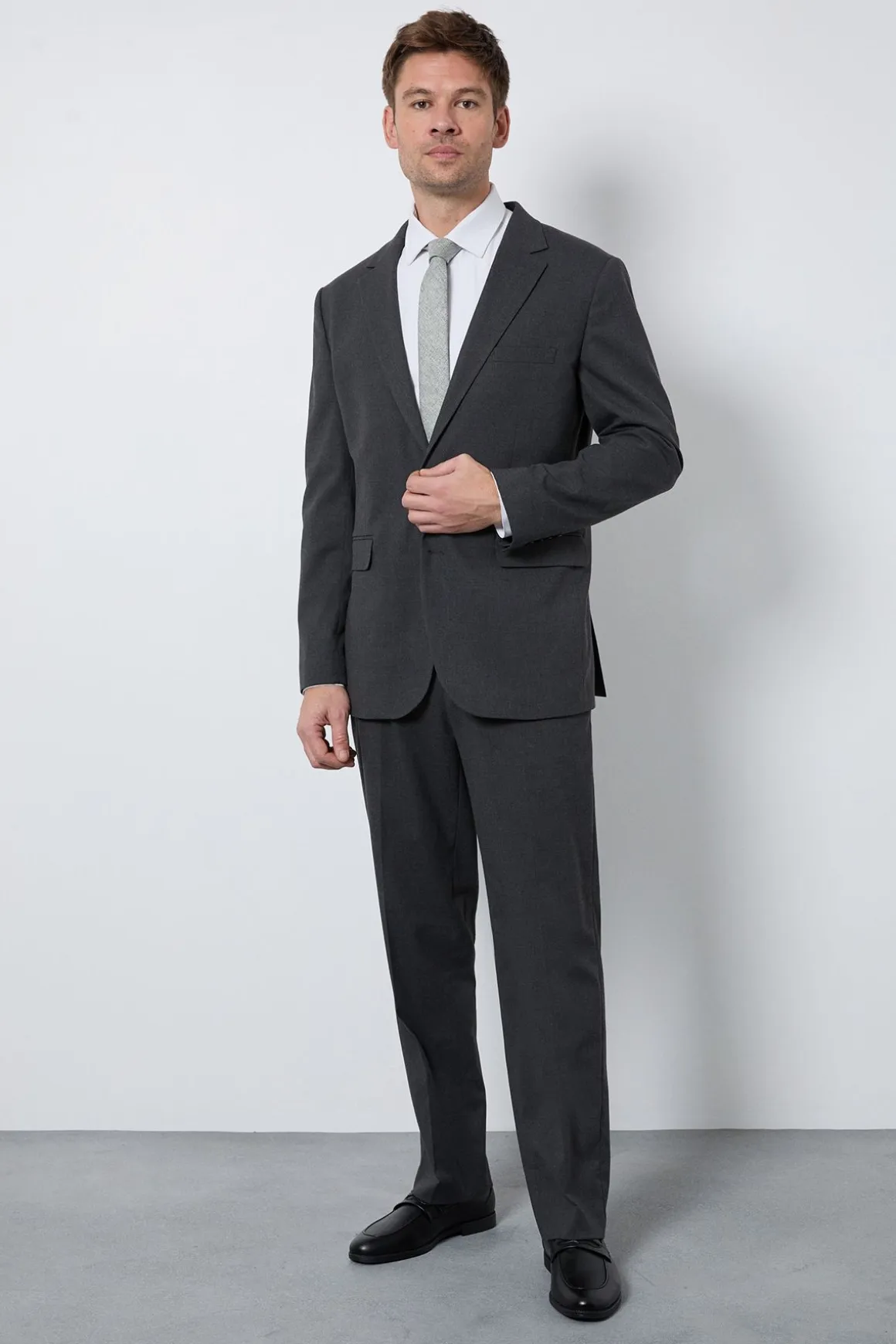 Veste De Costume Anthracite Coupe Ajustée