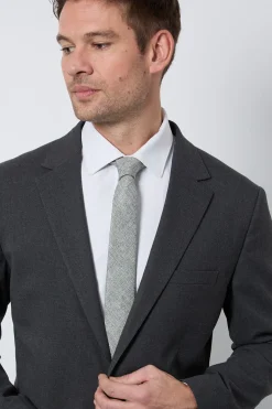 Veste De Costume Anthracite Coupe Ajustée