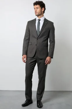 Burton Veste De Costume Cintrée Anthracite À Armure Fil À Fil<Homme Costumes Et Tenues Formelles