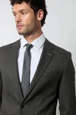 Burton Veste De Costume Cintrée Anthracite À Armure Fil À Fil<Homme Costumes Et Tenues Formelles