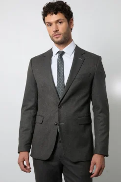 Burton Veste De Costume Cintrée Anthracite À Armure Fil À Fil<Homme Costumes Et Tenues Formelles