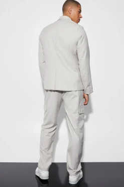 boohooMAN Veste de costume cintrée cargo<Homme Costumes Et Tenues Formelles