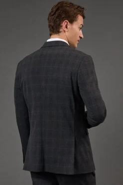 Burton Veste de Costume Cintrée à Carreaux Fenêtre Anthracite<Homme Costumes Et Tenues Formelles