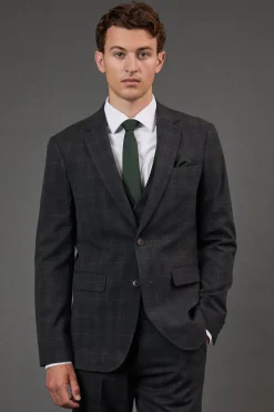 Burton Veste de Costume Cintrée à Carreaux Fenêtre Anthracite<Homme Costumes Et Tenues Formelles