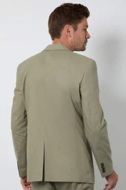 Veste De Costume Cintrée En Lin Vert Clair