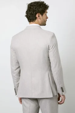 Veste De Costume Cintrée Marron Clair